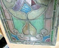 Antique Decorative Stained Glass Panels Four