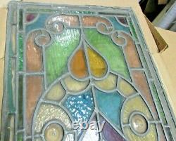 Antique Decorative Stained Glass Panels Four