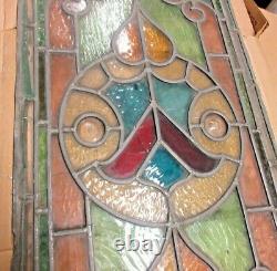 Antique Decorative Stained Glass Panels Four