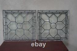 Antique Leaded Glass Windows Set of 4 Reclaimed Window Panels