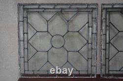 Antique Leaded Glass Windows Set of 4 Reclaimed Window Panels