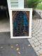 Antique Leaded Stained Glass Window Panel 32 x 45