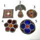 Antique Medieval 13th Century Stained Glass Panel Fragments from Koln Cathedral