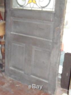 Antique Stain Glass Panel Door for Restoration