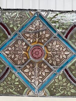 Antique Stained Glass Church window panel (2)