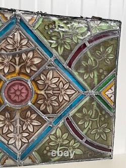 Antique Stained Glass Church window panel (2)