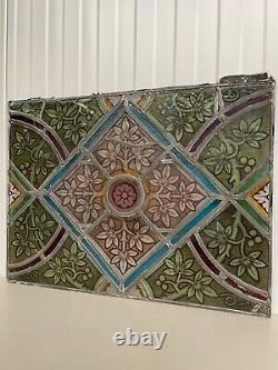 Antique Stained Glass Church window panel (2)