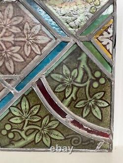 Antique Stained Glass Church window panel (2)