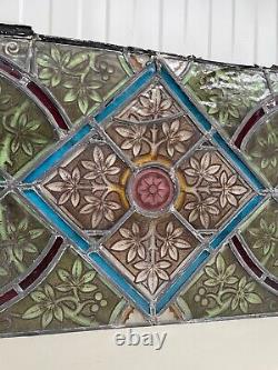 Antique Stained Glass Church window panel (2)