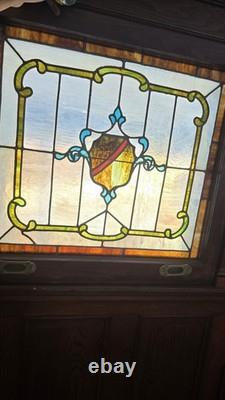 Antique Stained Glass Panel from 1800's 1 Pc