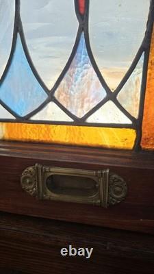 Antique Stained Glass Panel from 1800's 1 Pc