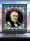 Antique Stained Glass Portrait Bishop James Fraser Manchester Victorian Panel