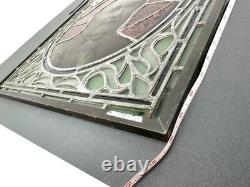 Antique Stained Glass Portrait Bishop James Fraser Manchester Victorian Panel