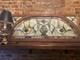 Antique Stained Glass Transom with Wood Frame