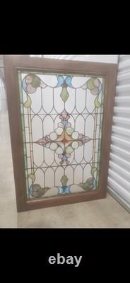 Antique Stained Glass Window. It Hasn't Missing Pieces Nothing Broken As-Is