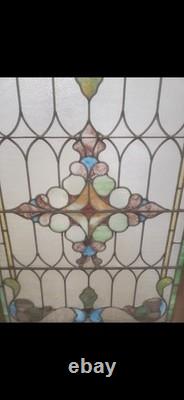 Antique Stained Glass Window. It Hasn't Missing Pieces Nothing Broken As-Is