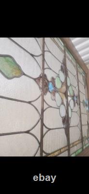 Antique Stained Glass Window. It Hasn't Missing Pieces Nothing Broken As-Is