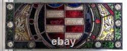 Antique Stained Glass Window Panel. Early Victorian. Beautifully Painted