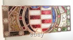 Antique Stained Glass Window Panel. Early Victorian. Beautifully Painted