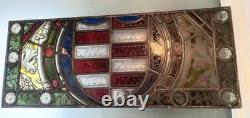 Antique Stained Glass Window Panel. Early Victorian. Beautifully Painted