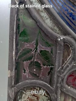 Antique Stained Glass Window Panel. Early Victorian. Beautifully Painted