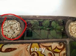 Antique Stained Glass Window Panel. Early Victorian. Beautifully Painted