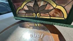 Antique Stained Glass Window Panel Pair (transom windows)