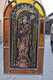 Antique Stained glass window glass panel saint dionysius religious