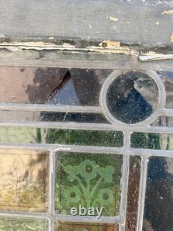 Antique c. 1890-1910 Stained Glass Religious Church Window Panel PICK UP ONLY