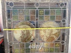 Antique c. 1890-1910 Stained Glass Religious Church Window Panel PICK UP ONLY