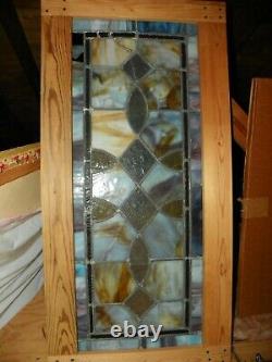 Antique vintage stained glass panel from demolished historic church Charlotte NC