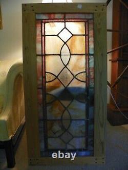 Antique vintage stained glass panel from demolished historic church Charlotte NC