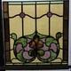 Art Nouveau Leaded Stained Glass Panel Floral Multicolor