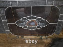 Art Nouveau Style stained glass panel Clear Beveled window panel