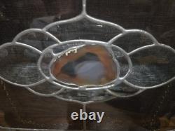 Art Nouveau Style stained glass panel Clear Beveled window panel