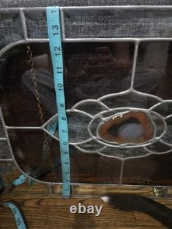 Art Nouveau Style stained glass panel Clear Beveled window panel
