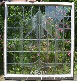 Art deco leaded light stained glass window panel R563a. INSURED SHIPPING OPTION