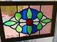 Artisan Stained Glass Window Hanging Panel Victorian Design 11 x 15.75 Vintage