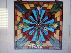 Astoria Grand Stained Glass Window Panel 24x24
