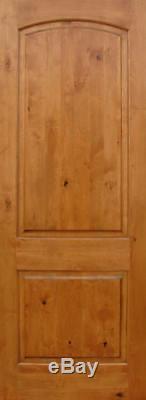 Authentic Knotty Alder 2 Panel Arch Top Interior Doors Solid Wood 8'0H x 1-3/8TH