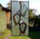 Autumn leaf suncatcher. Stained glass panel. Glass window hanging