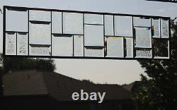 BEST DEAL EVER? Clear Bevels Stained Glass Window Panel-32 1/2x 8 1/2