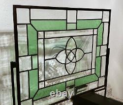 BIG BANG-Beveled Stained Glass Window Panel- Hanging 18 1/2 x 14 1/2
