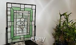 BIG BANG-Beveled Stained Glass Window Panel- Hanging 18 1/2 x 14 1/2