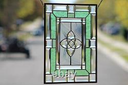 BIG BANG-Beveled Stained Glass Window Panel- Hanging 18 1/2 x 14 1/2