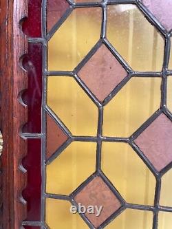 Beautiful Antique Stained Glass door panel (1)