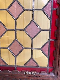 Beautiful Antique Stained Glass door panel (1)