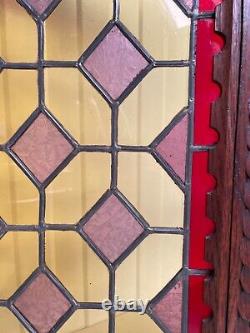 Beautiful Antique Stained Glass door panel (1)