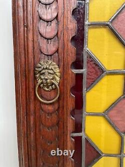 Beautiful Antique Stained Glass door panel (1)