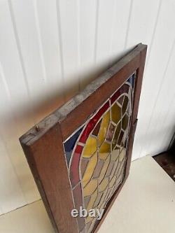 Beautiful Antique Stained Glass door panel (1)